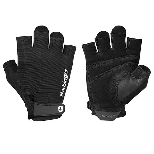 Harbinger Unisex Power Gloves - Black ถุงมือออกกำลังกาย